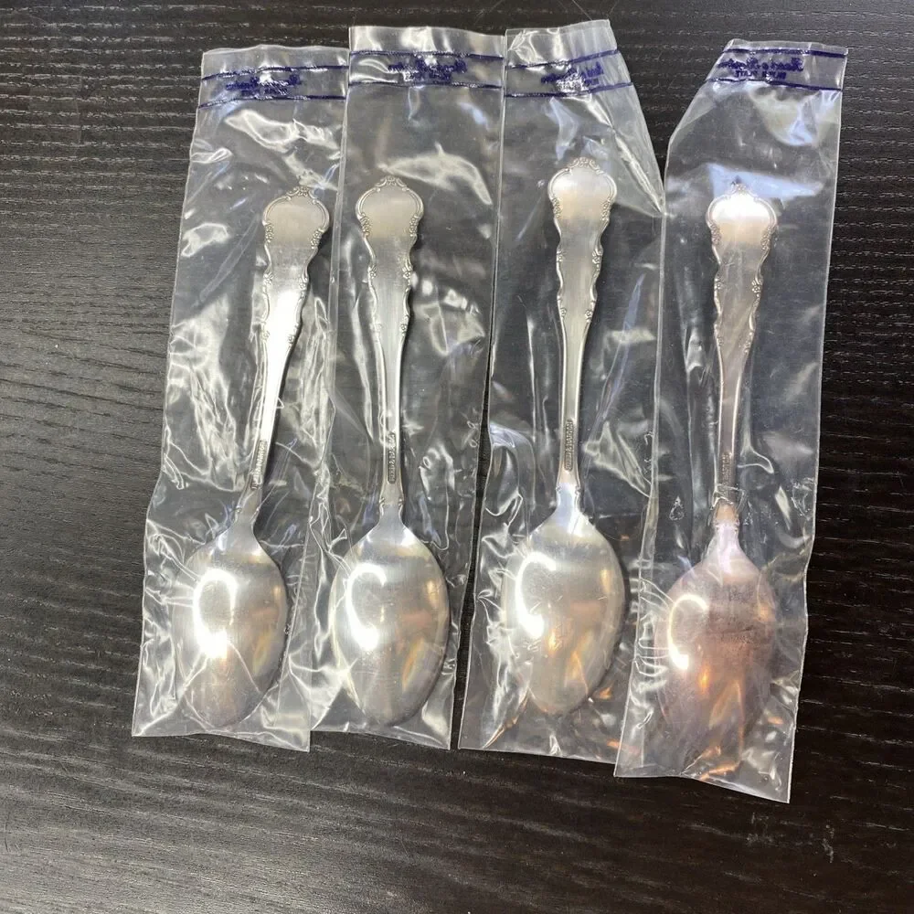 Reed Barton Dresden Rose Silverware 4 Place Settings Of 5 Pcs Silverplated (20)